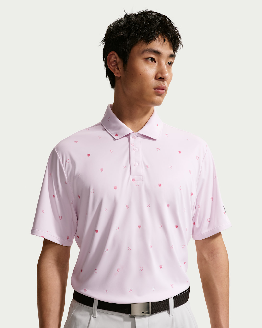 나이키 파 남성 드라이 핏 반팔 골프 폴로 - 펄 핑크/피어니