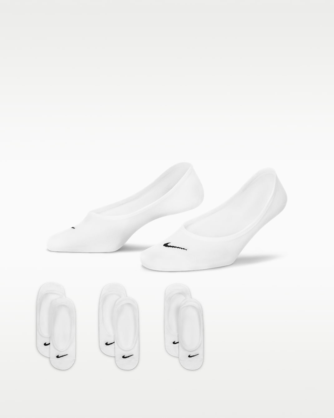 Nike Women's Training No-Show Socks (3 Pairs) - White/Black