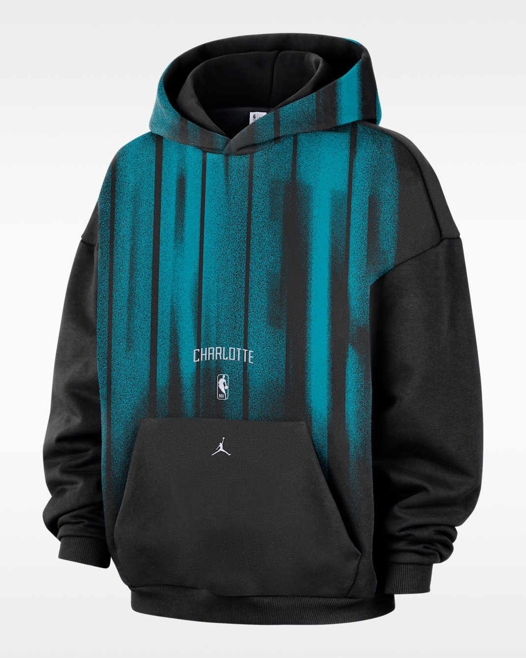 Charlotte Hornets Standard Issue Men's Therma-FIT Fleece Basketball Hoodie - Black/White