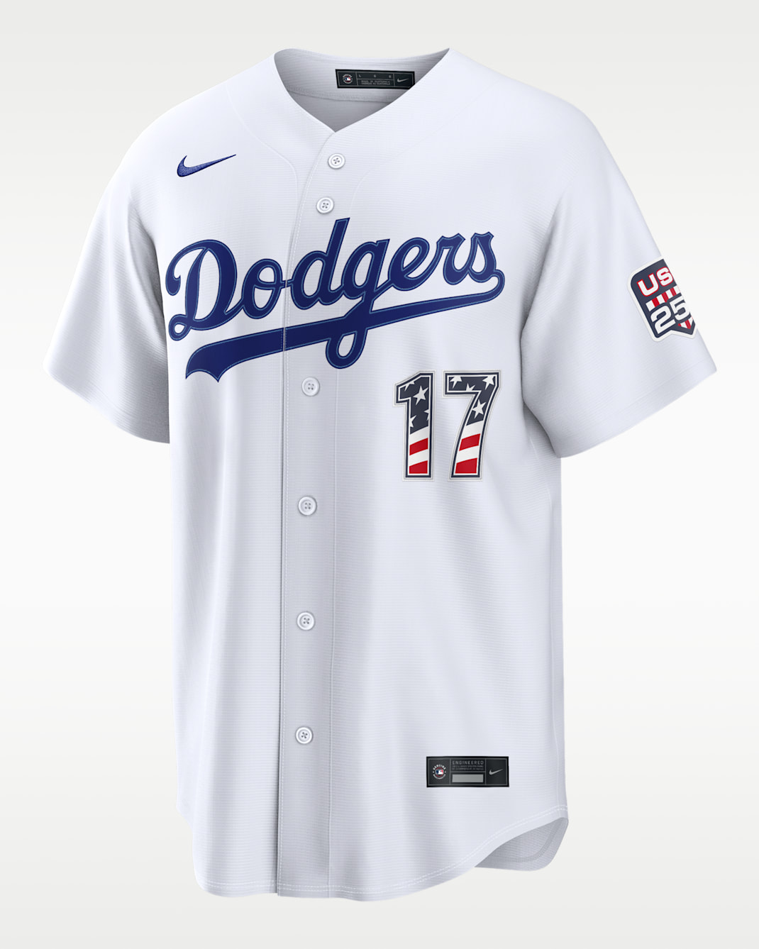 Shohei Ohtani Los Angeles Dodgers USA 250 Men's Nike MLB Stadium Jersey - White