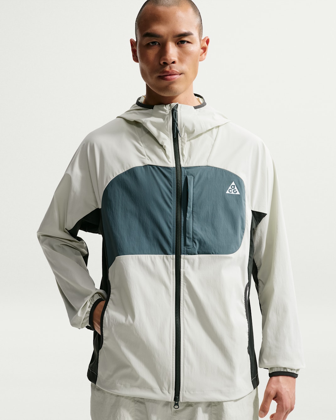 나이키 ACG ‘파이브 타워스’ 남성 UV 프로텍션 재킷 - 씨 글래스/블랙 스프루스/미네랄 슬레이트/서밋 화이트