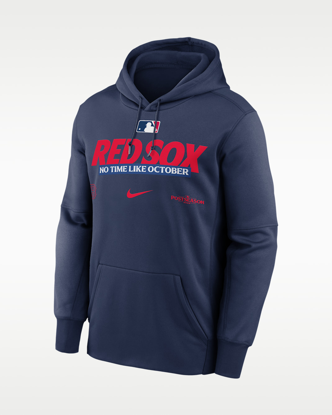 Boston Red Sox 2026 Postseason Authentic Collection Men's Nike Therma-FIT MLB Pullover Hoodie - Midnight Navy