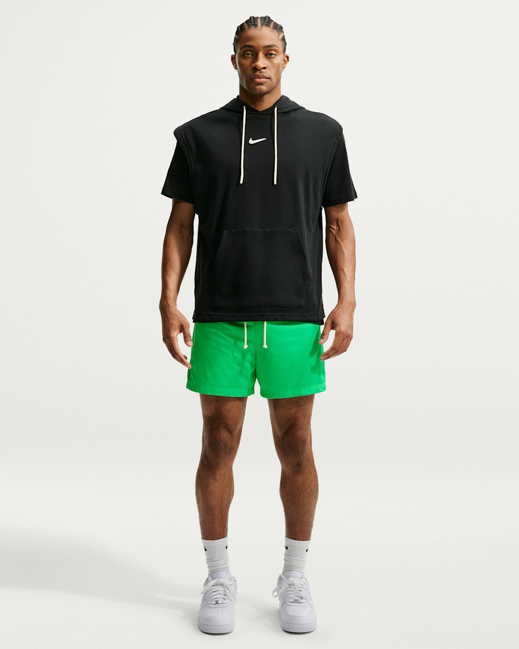 Nike Standard Issue Men's 5" Practice Mesh Basketball Shorts - Green Shock/Pale Ivory
