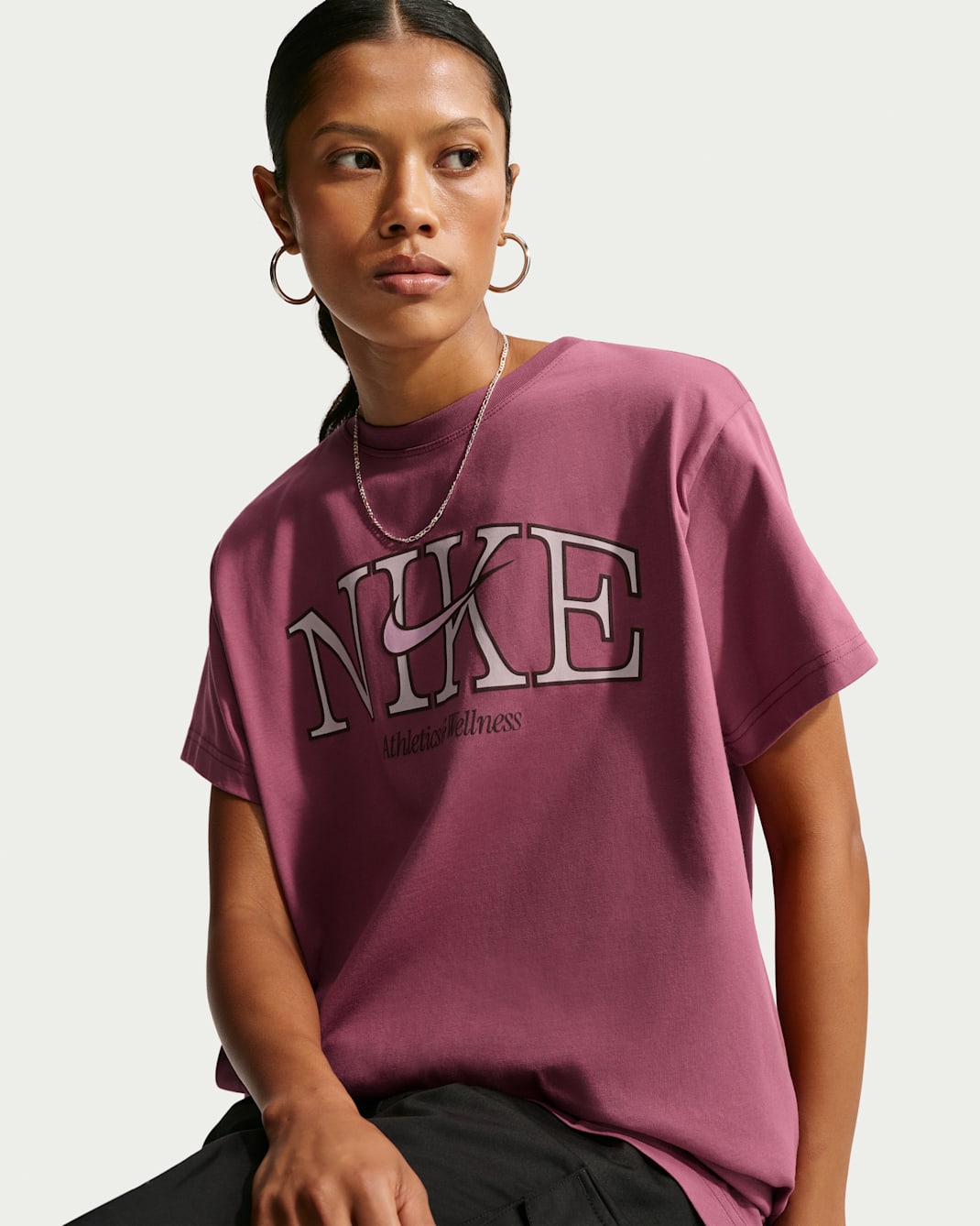 Nike Sportswear Classic Women's Oversized T-Shirt - Pink Smoke/Pink Smoke