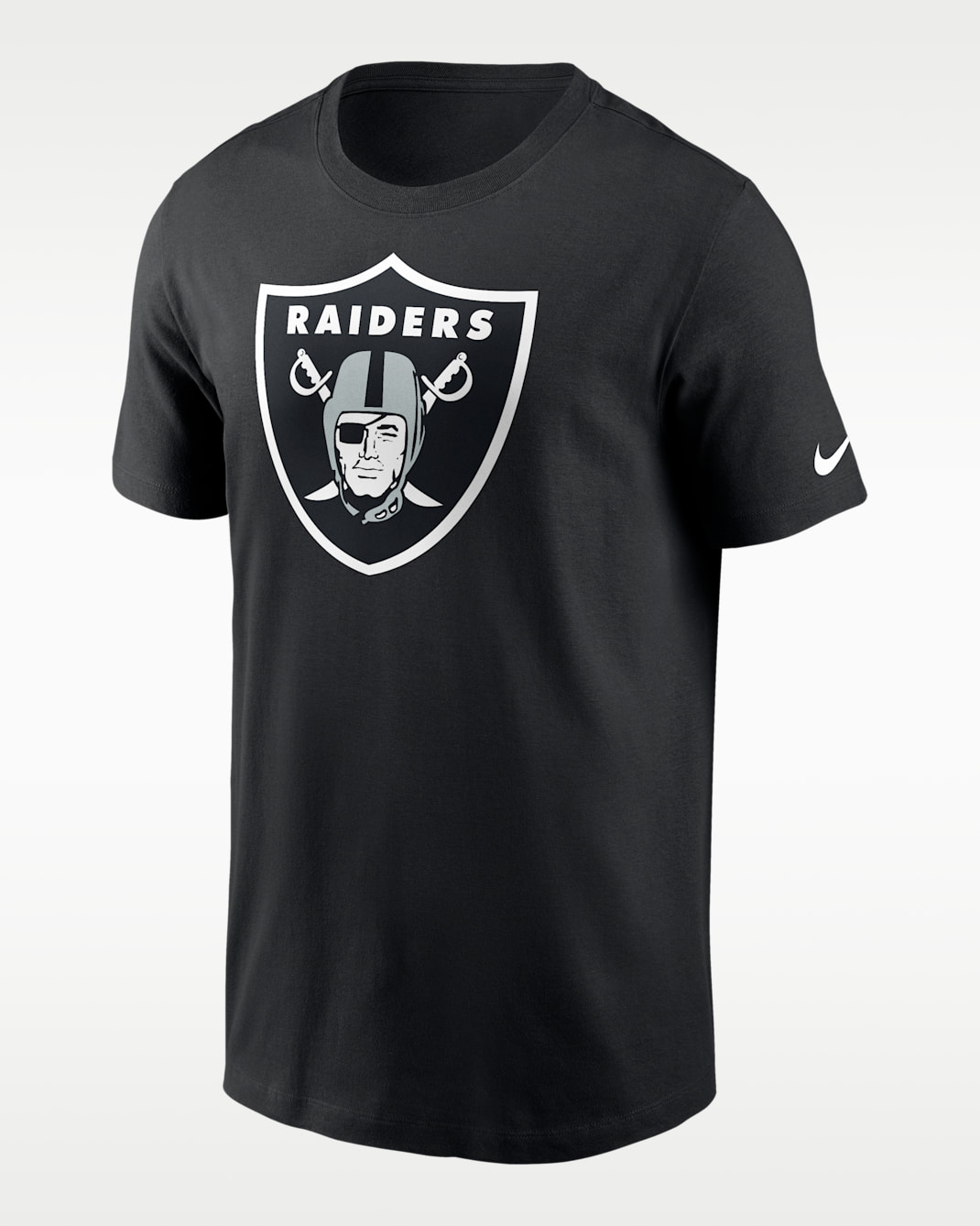 Playera Nike de la NFL para hombre Las Vegas Raiders Logo Essential - Negro
