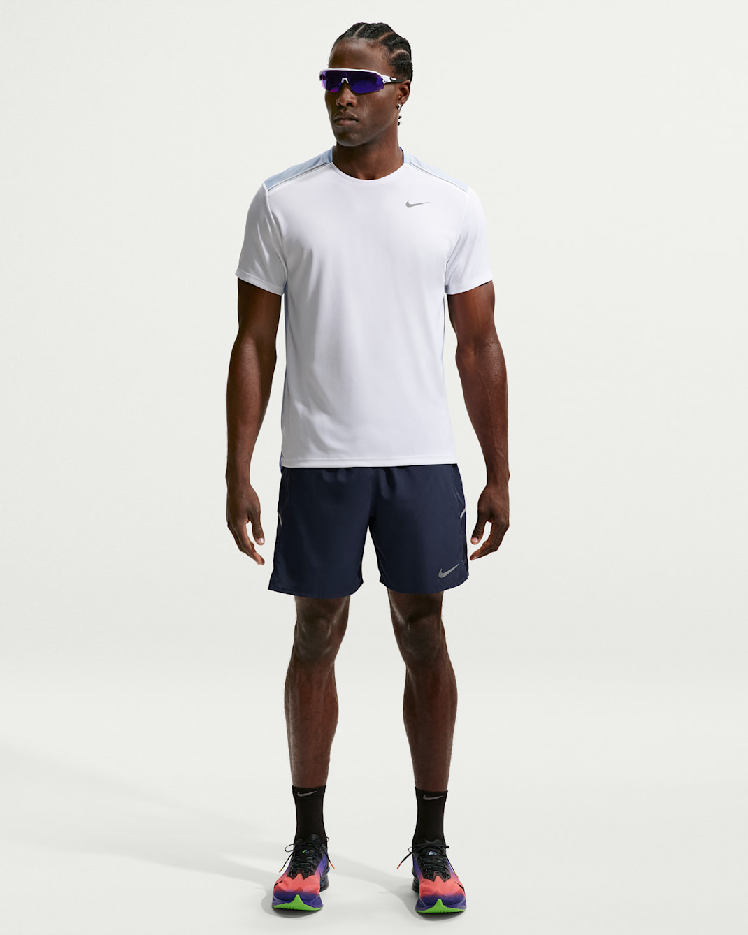 Nike Miler Men's Dri-FIT 2-in-1 18cm (approx.) Running Shorts - Midnight Navy/Midnight Navy