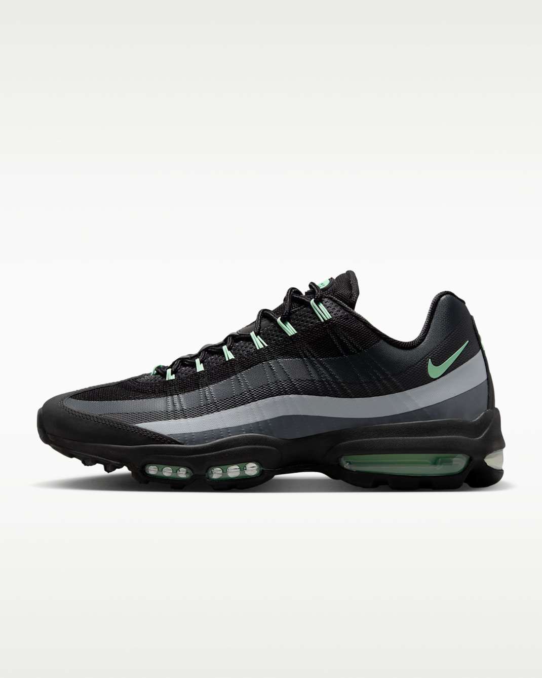 Nike Air Max 95 Ultra Shoes - Black/Anthracite/Cool Grey/Mint Foam