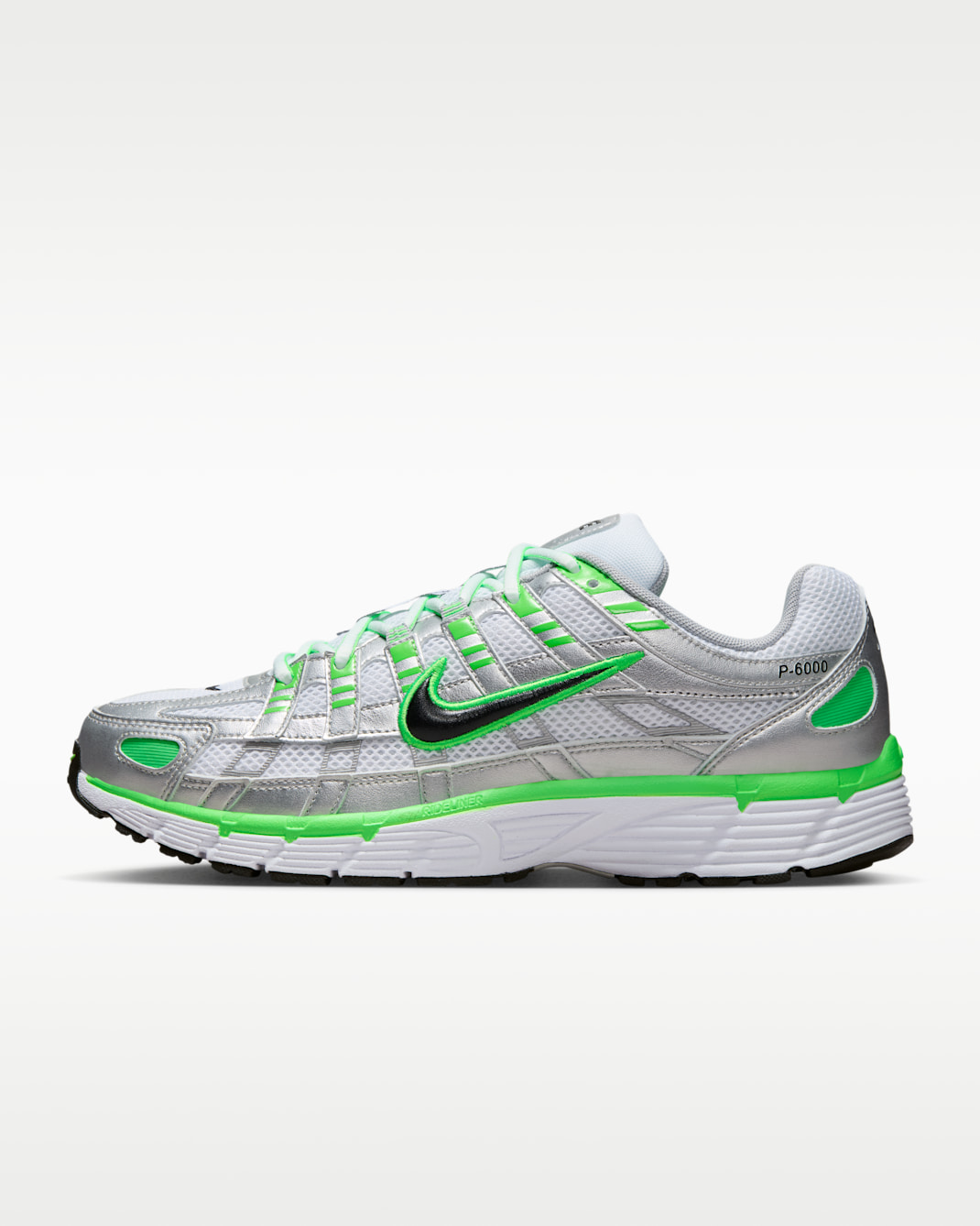 Nike P-6000 SE Men's Shoes - Metallic Silver/White/Green Strike/Black