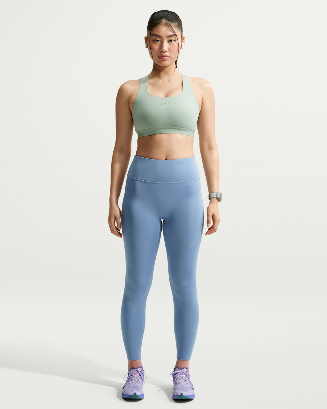 Nike Tempo 7/8-os, magas derekú női futóleggings - Work Blue