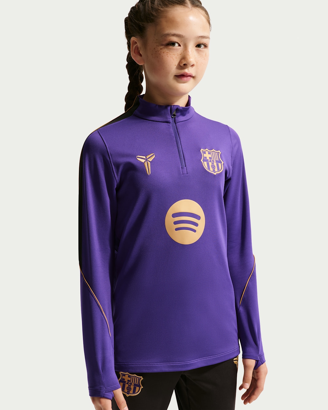 FC Barcelona Strike Away Big Kids' Kobe Dri-FIT Soccer Knit Drill Top