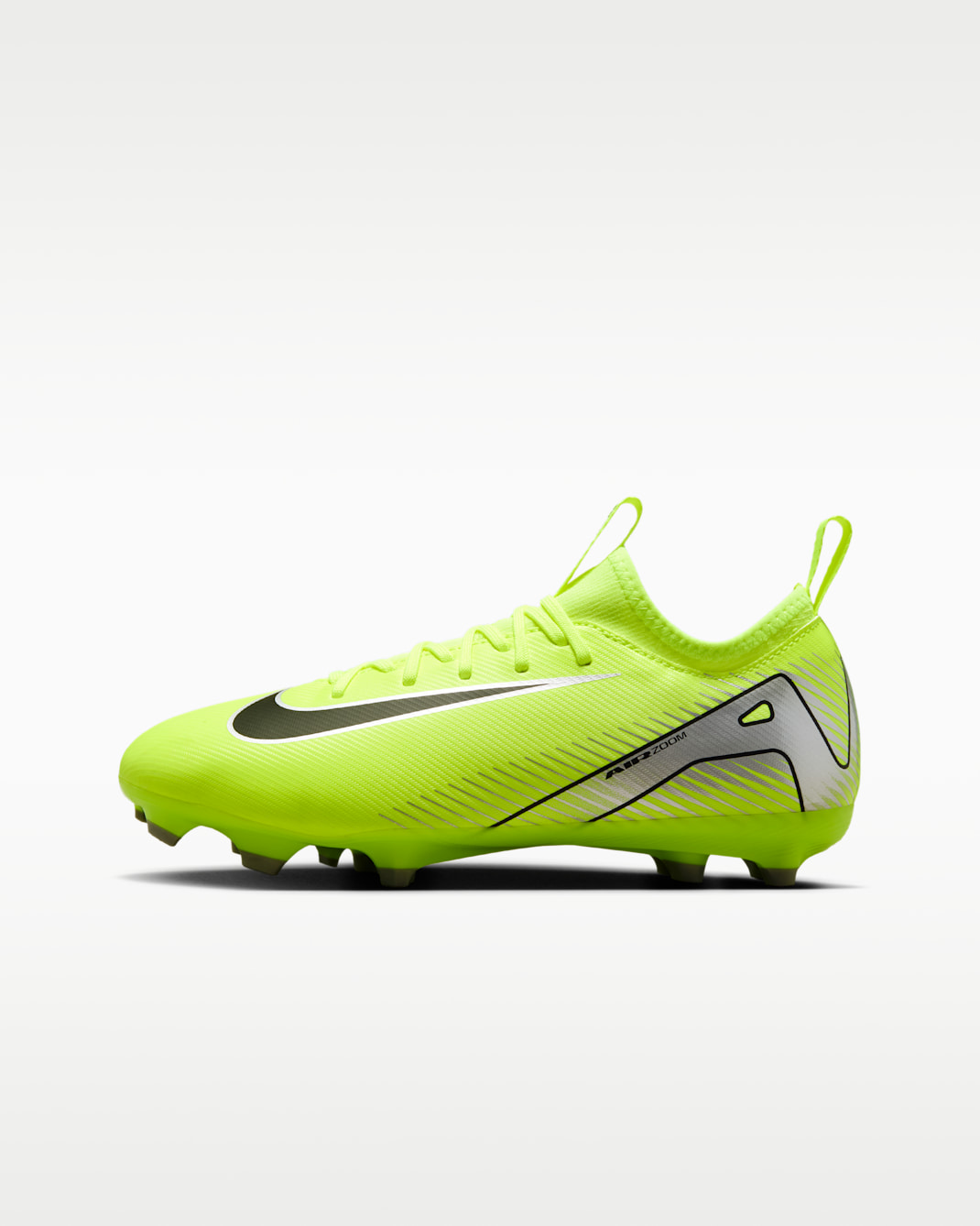 Nike Jr. Mercurial Vapor 16 Academy Younger/Older Kids' Multi-Ground Low-Top Football Boot - Volt/Black