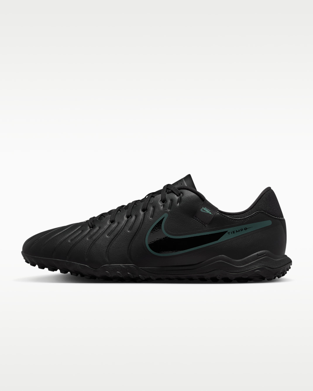 Nike Tiempo Legend 10 Academy Turf Low-Top Football Shoes - Black/Deep Jungle/Black