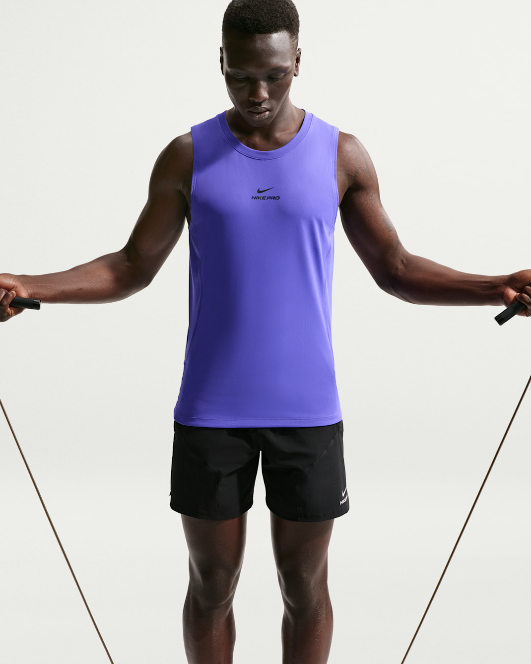 Nike Pro Men's Dri-FIT Training Tank - Persian Violet/Black
