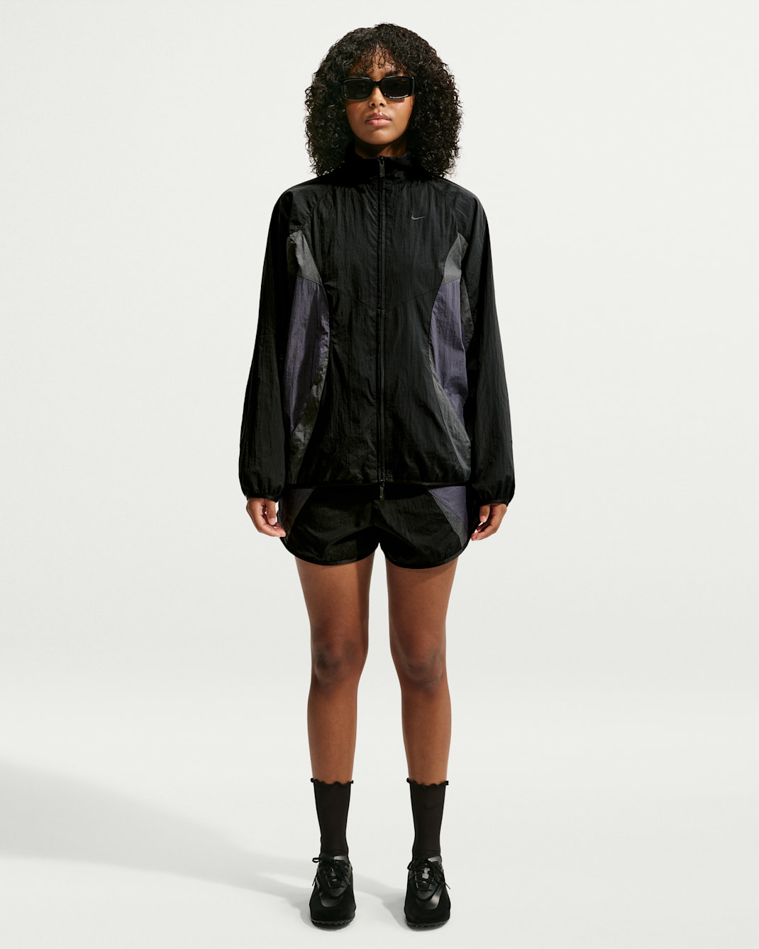Nike Sportswear Women's Loose Mid-Rise Track Shorts - Black/Gridiron/Anthracite/Black
