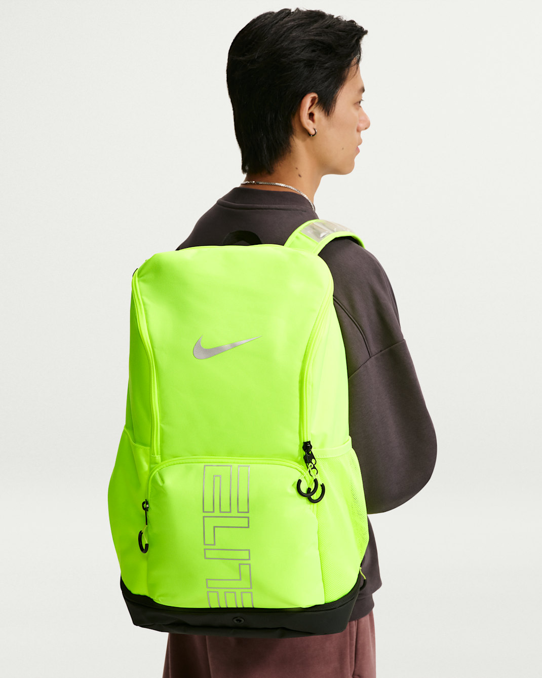 Mochila (32 L) Nike Varsity Elite - Volt/Negro/Plata metalizado