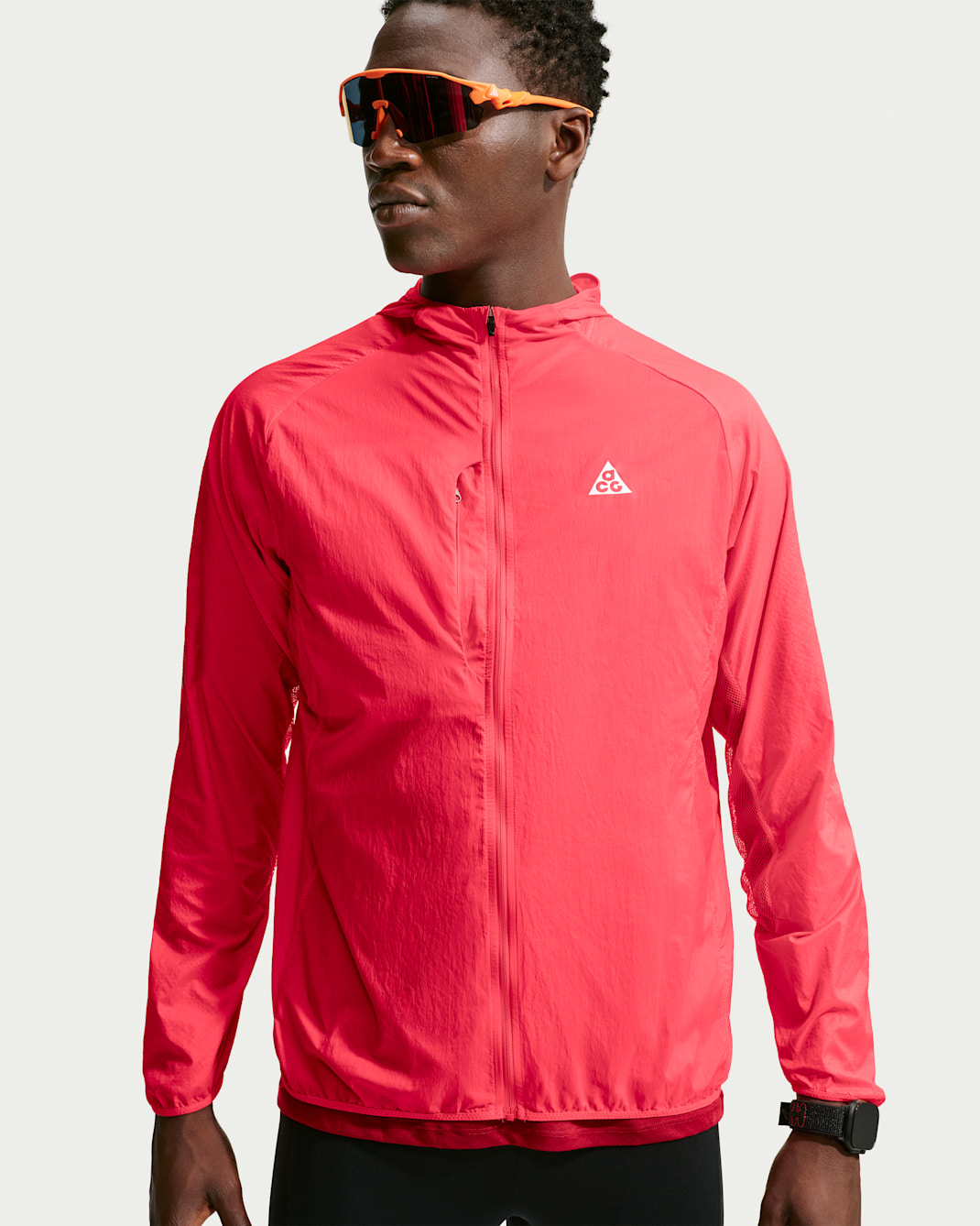 Nike ACG "Aireez" Men's UV Protection Jacket - Light Crimson/Light Crimson/Cream II/Summit White