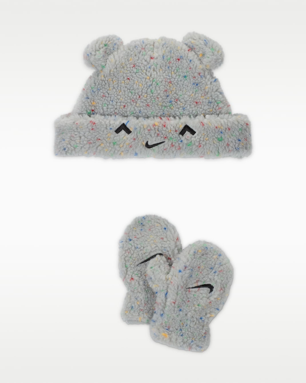 Conjunto de gorro de 2 piezas infantil Nike Cozy Comfort - Gris humo claro