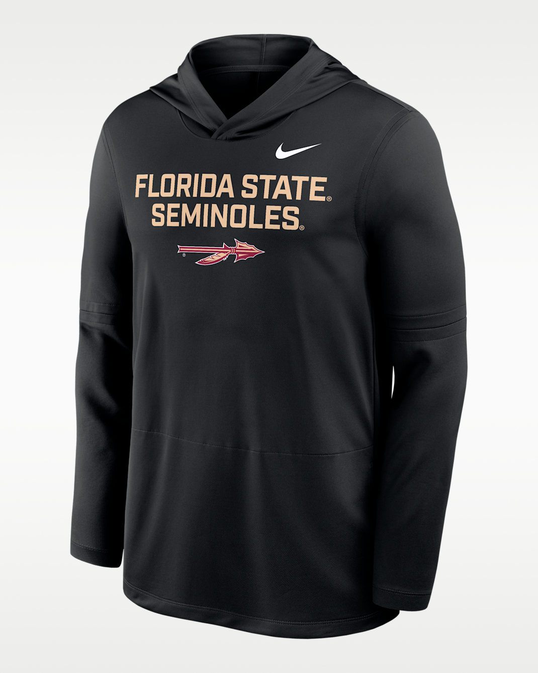 Florida State Sideline Men's Nike Dri-FIT College Long-Sleeve Hooded Top - Black