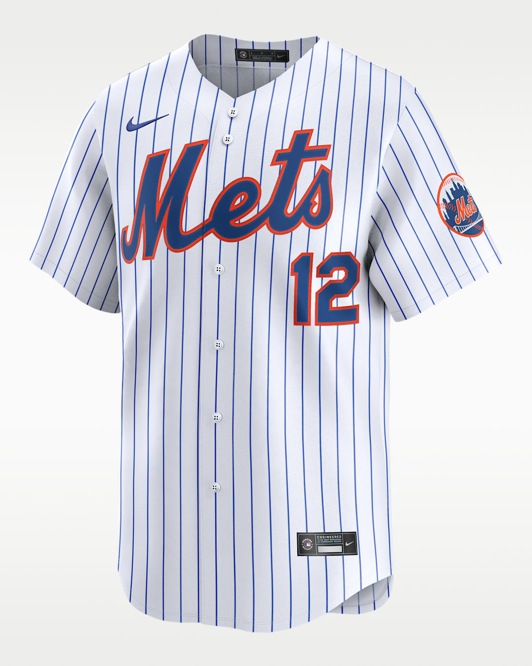 Jersey Nike Dri-FIT de la MLB Limited para hombre de los Francisco Lindor New York Mets - Blanco