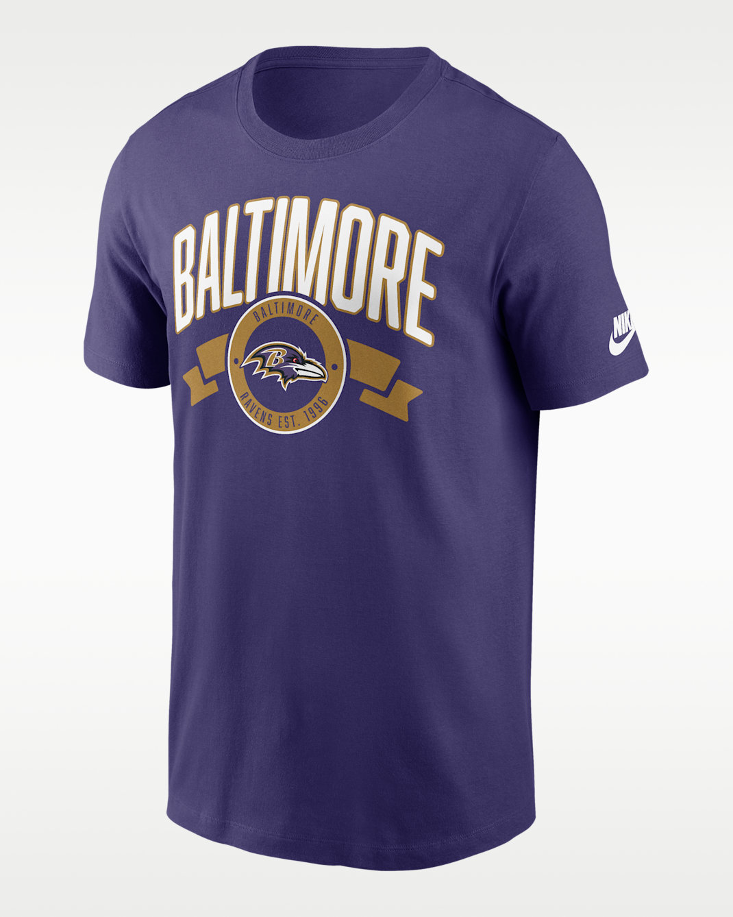 Playera Nike de la NFL para hombre Baltimore Ravens Rewind Front And Back Hit Essential - Morado