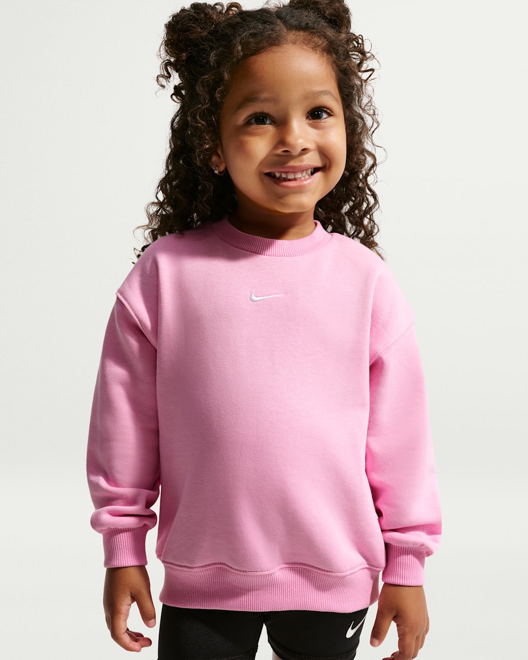 Nike Sportswear Toddler Studio Fleece Oversized Crew - Pink Rise