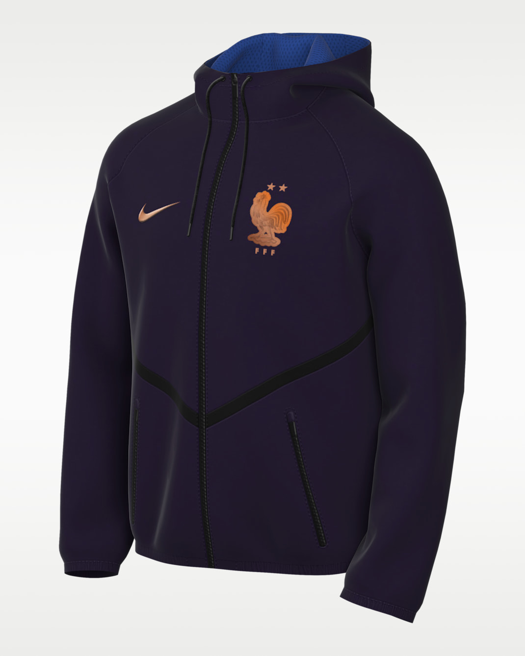 FFF Men's Nike Dri-FIT Soccer Anthem Jacket - Blackened Blue/Metallic Copper