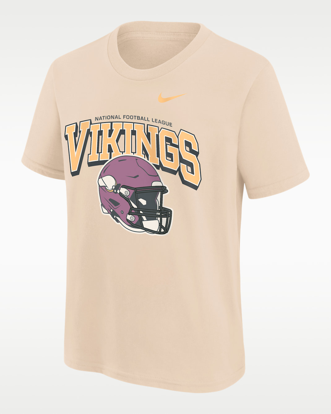 Minnesota Vikings Vintage Mod Easy Lane Big Kids' Nike NFL Short-Sleeve T-Shirt - Natural