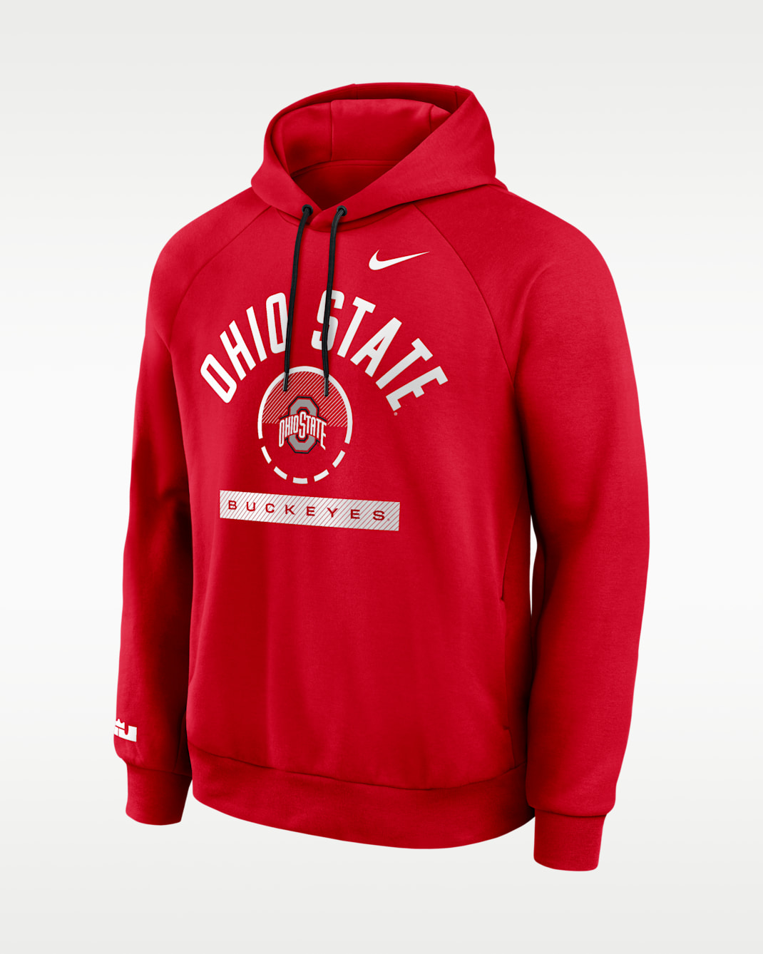 Ohio State Courtside Men's Nike Dri-FIT College Pullover Hoodie - Scarlet
