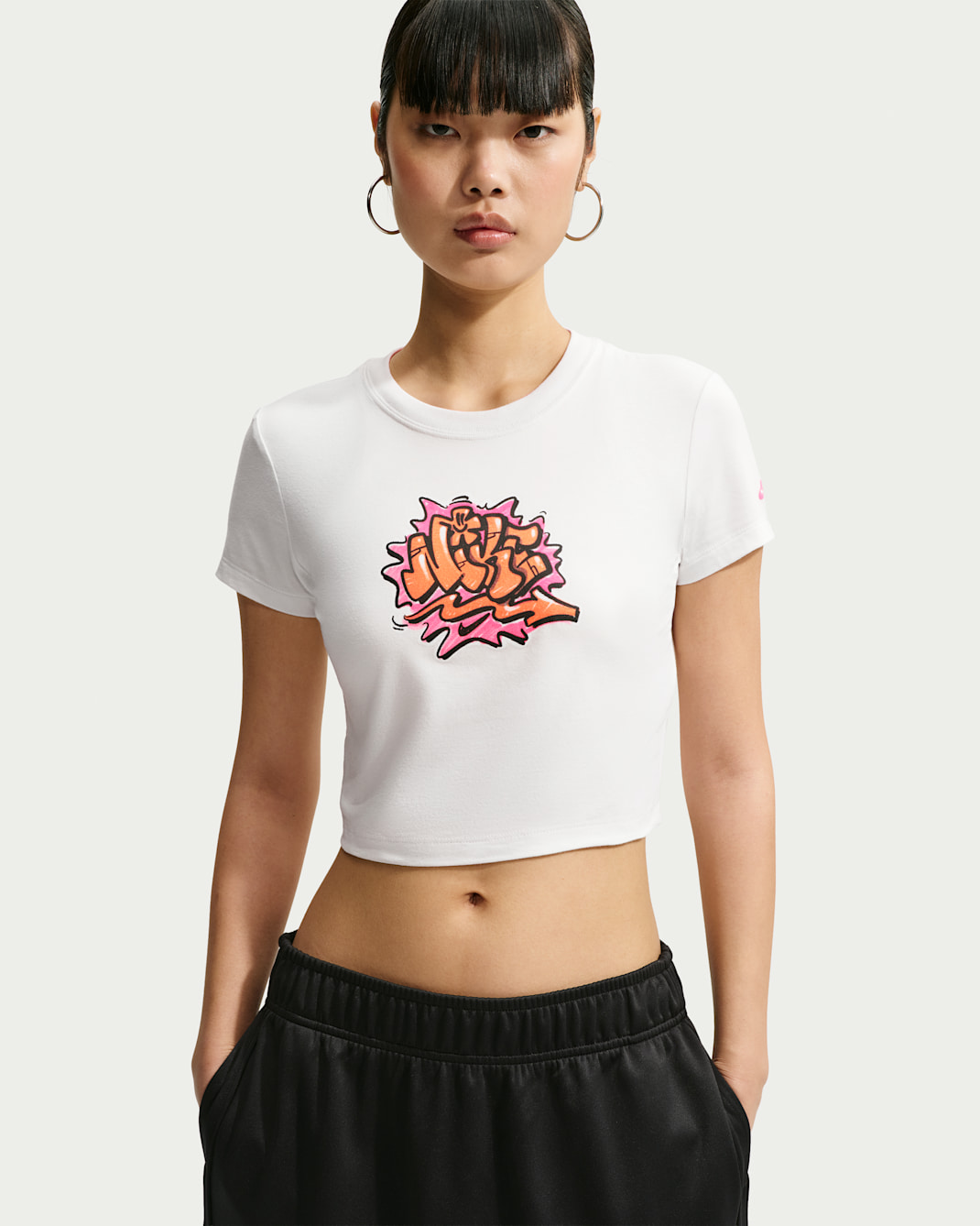 T-shirt slim court Nike Sportswear Chill Knit pour femme - Summit White