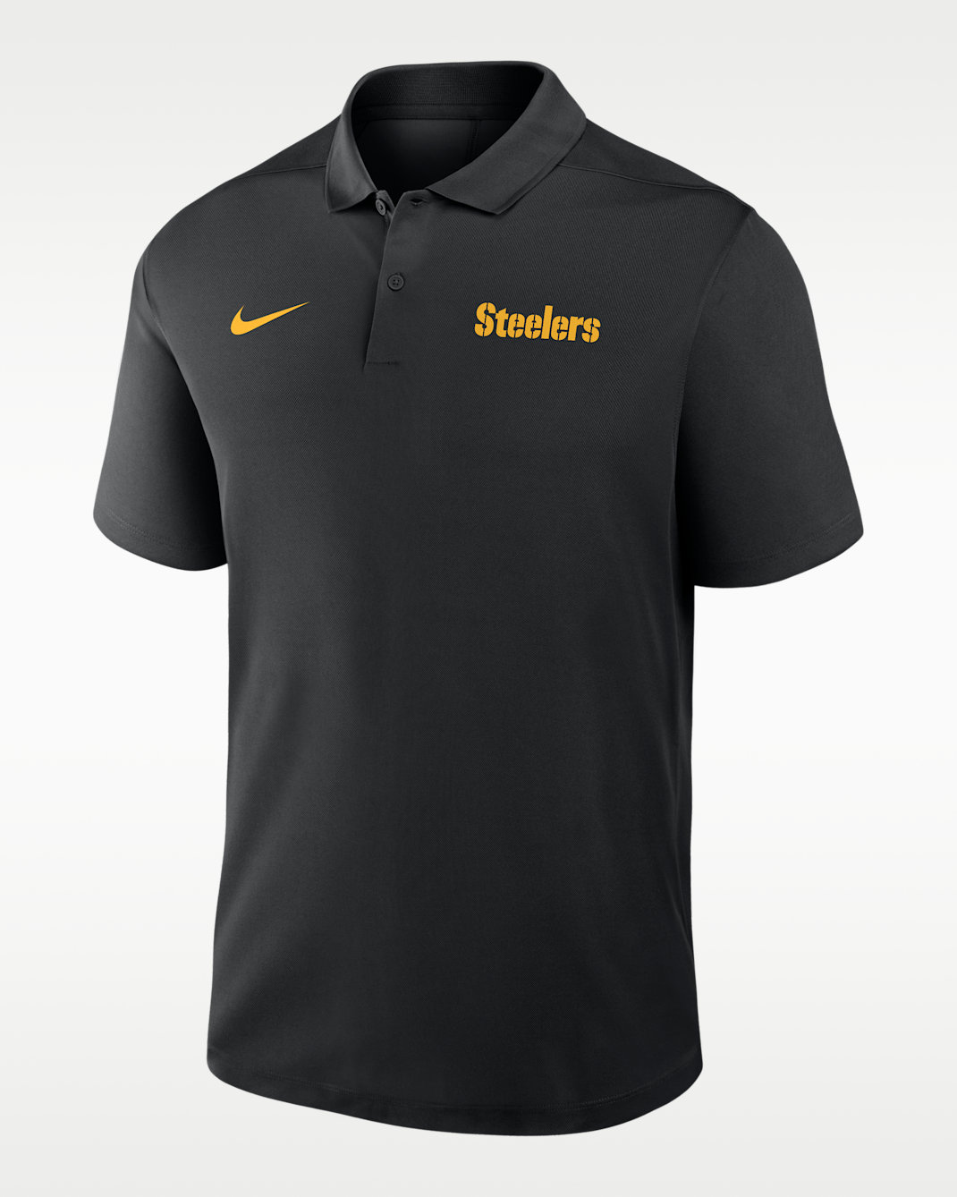 Pittsburgh Steelers Wordmark Victory Men's Nike Dri-FIT NFL Polo - Black