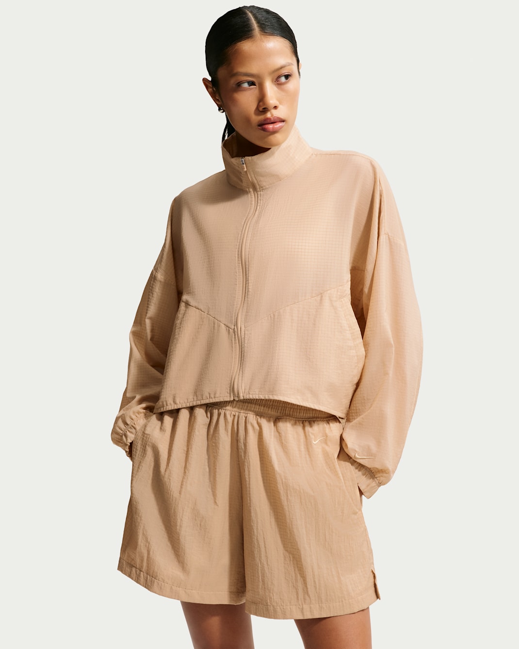 Chamarra ligera de ripstop oversized para mujer Nike Sportswear - Lino/Lino