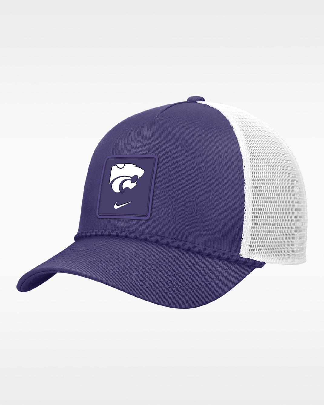 Kansas State Sideline Rope Men's Nike College Trucker Adjustable Hat - Purple