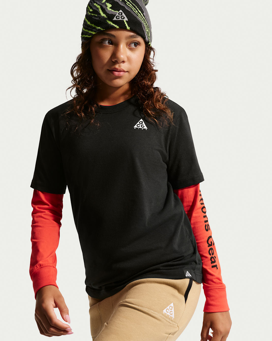 Playera Core Nike ACG para niños talla grande - Negro