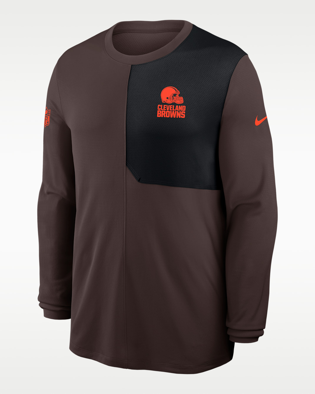 Cleveland Browns Sideline Coach Men's Nike Dri-FIT NFL Long-Sleeve Top - Brown
