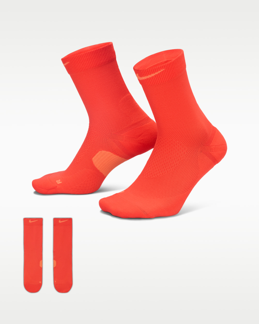 Nike Running Midweight-crewstrømper (1 par) - Light Crimson/Turf Orange/Turf Orange