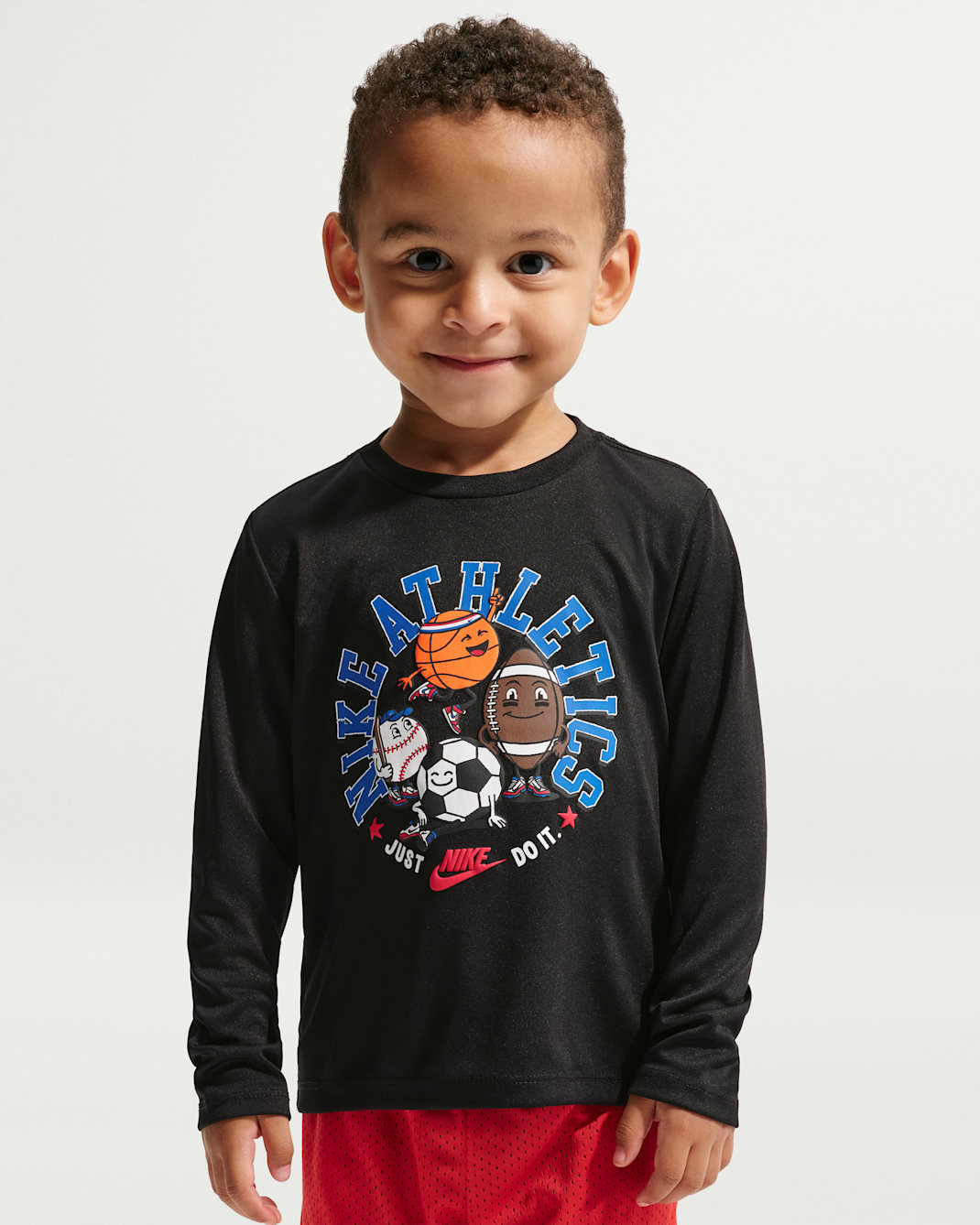 Nike Toddler Dri-FIT Graphic Long-Sleeve T-Shirt - Black