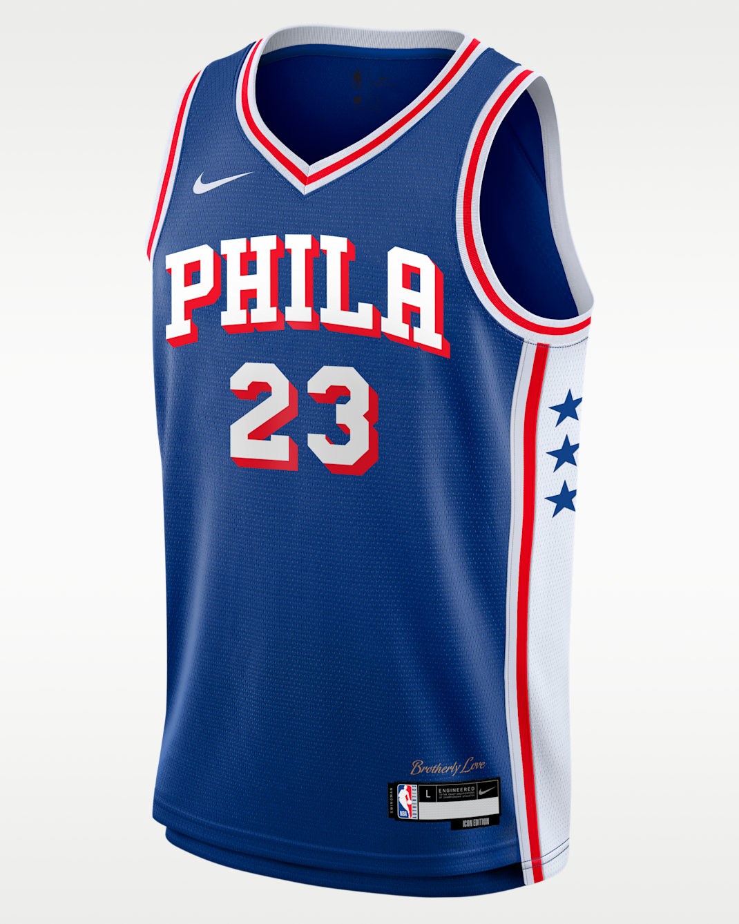 Lebron James Philadelphia 76ers Icon Edition Big Kids' Nike NBA Swingman Jersey - Rush Blue