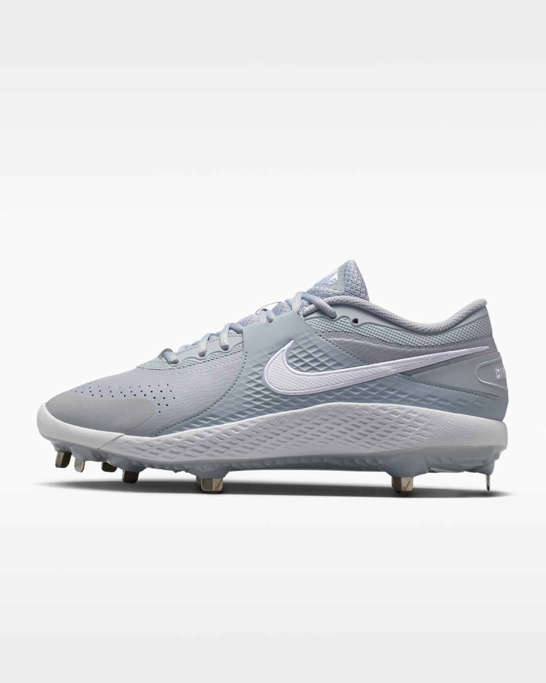 Nike Diamond Gamer MTL Baseball Shoes - Wolf Grey/White