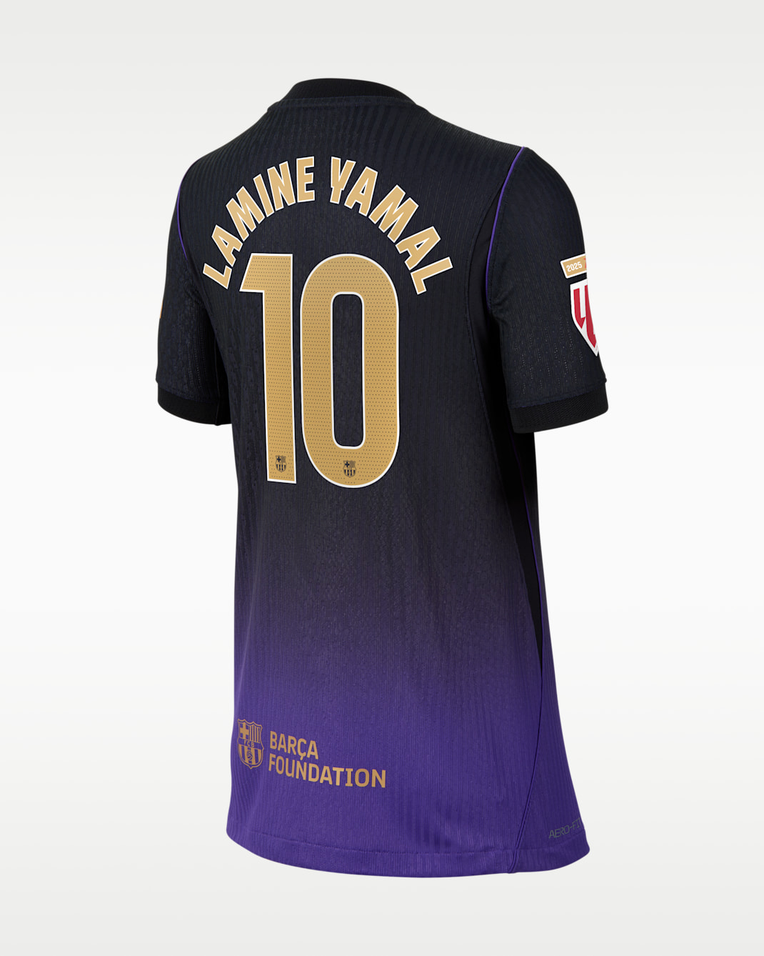 Lamine Yamal Barcelona 2026/27 Match Away Kobe Big Kids' Nike Aero-FIT Soccer Jersey - Purple