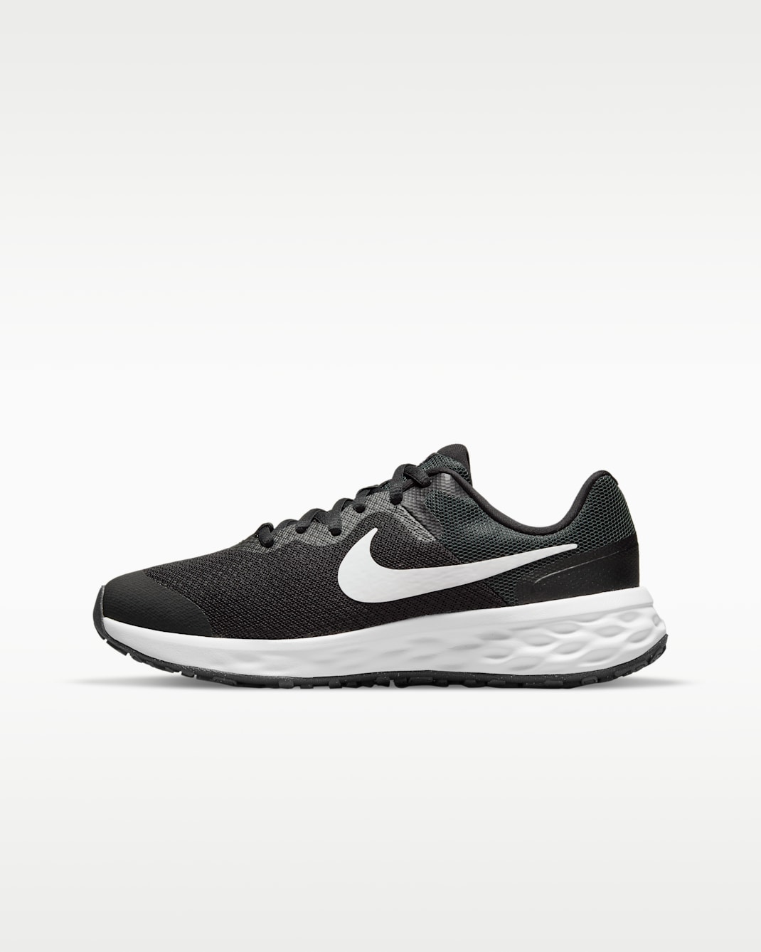 Nike Revolution 6 Big Kids' Road Running Shoes - Black/Dark Smoke Grey/White