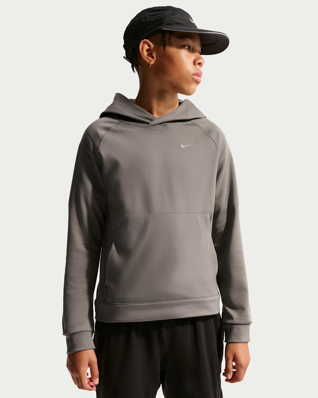 Sudadera con gorro sin cierre Dri-FIT con protección contra los rayos UV para niño talla grande Nike Primary Nanoknit - Cueva/Cueva