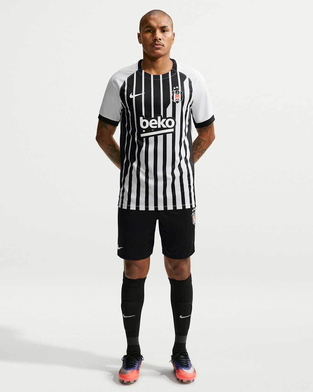 Beşiktaş J.K. Shorts in maglia Nike Football – Uomo - Nero/Bianco/Bianco