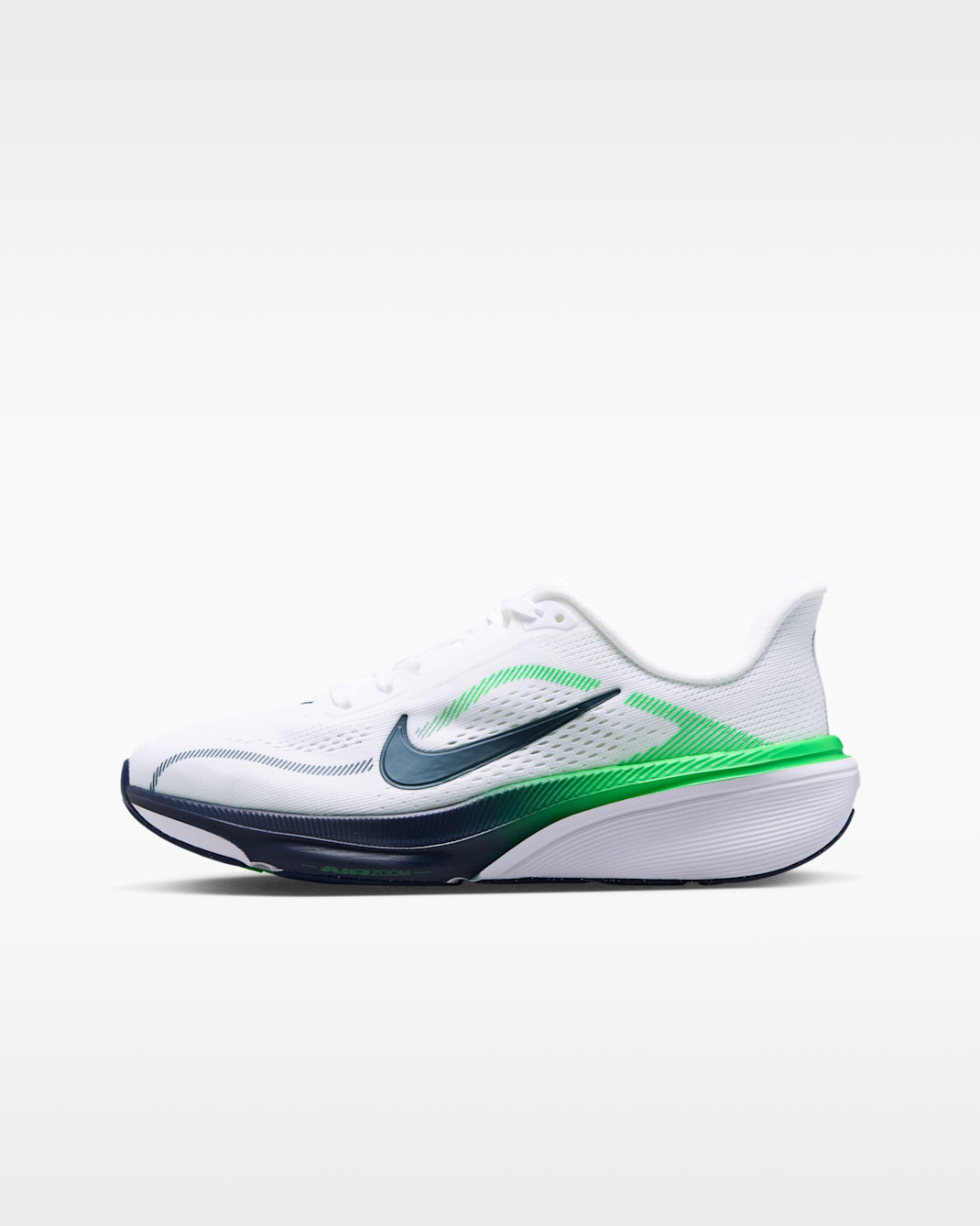 Buty do biegania po asfalcie dla dużych dzieci Nike Pegasus 42 - Biel/Green Spark/Midnight Navy