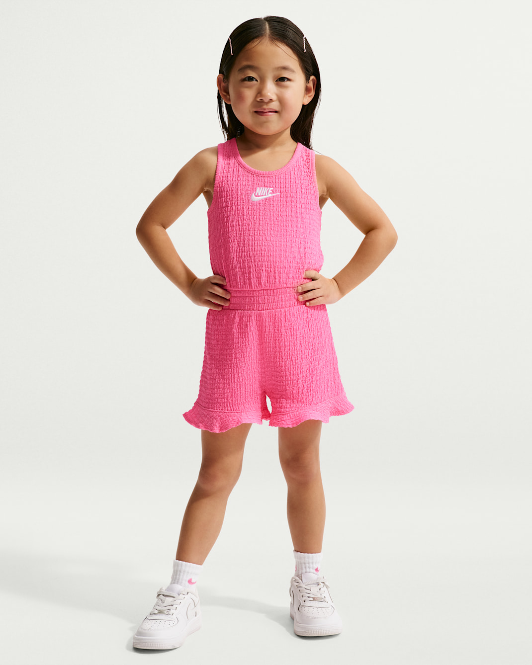 Nike Toddler Textured Romper - Pink Glow