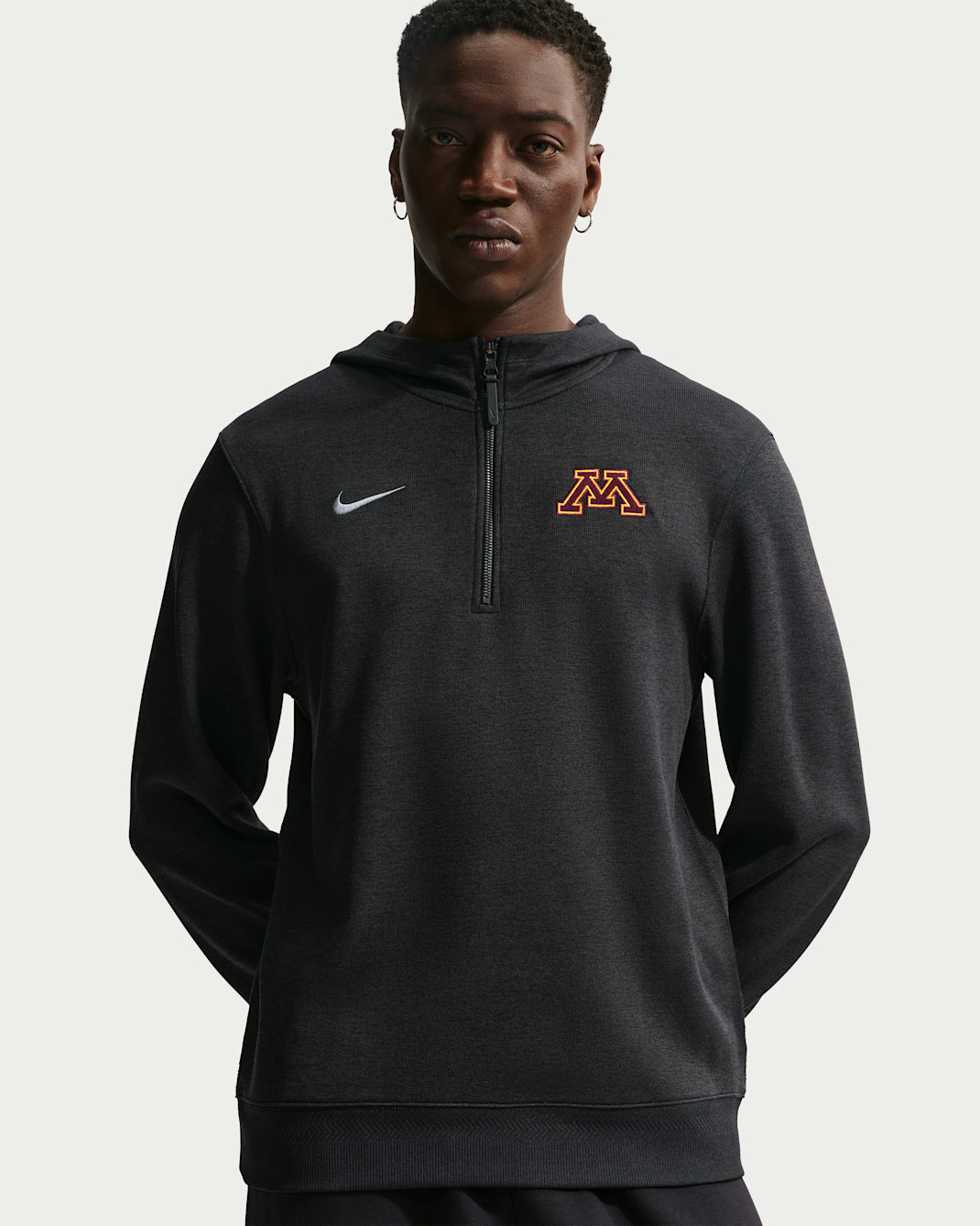 Minnesota Gophers Nike NCAA Men's Basketball Coaches' Pullover Hoodie - Black