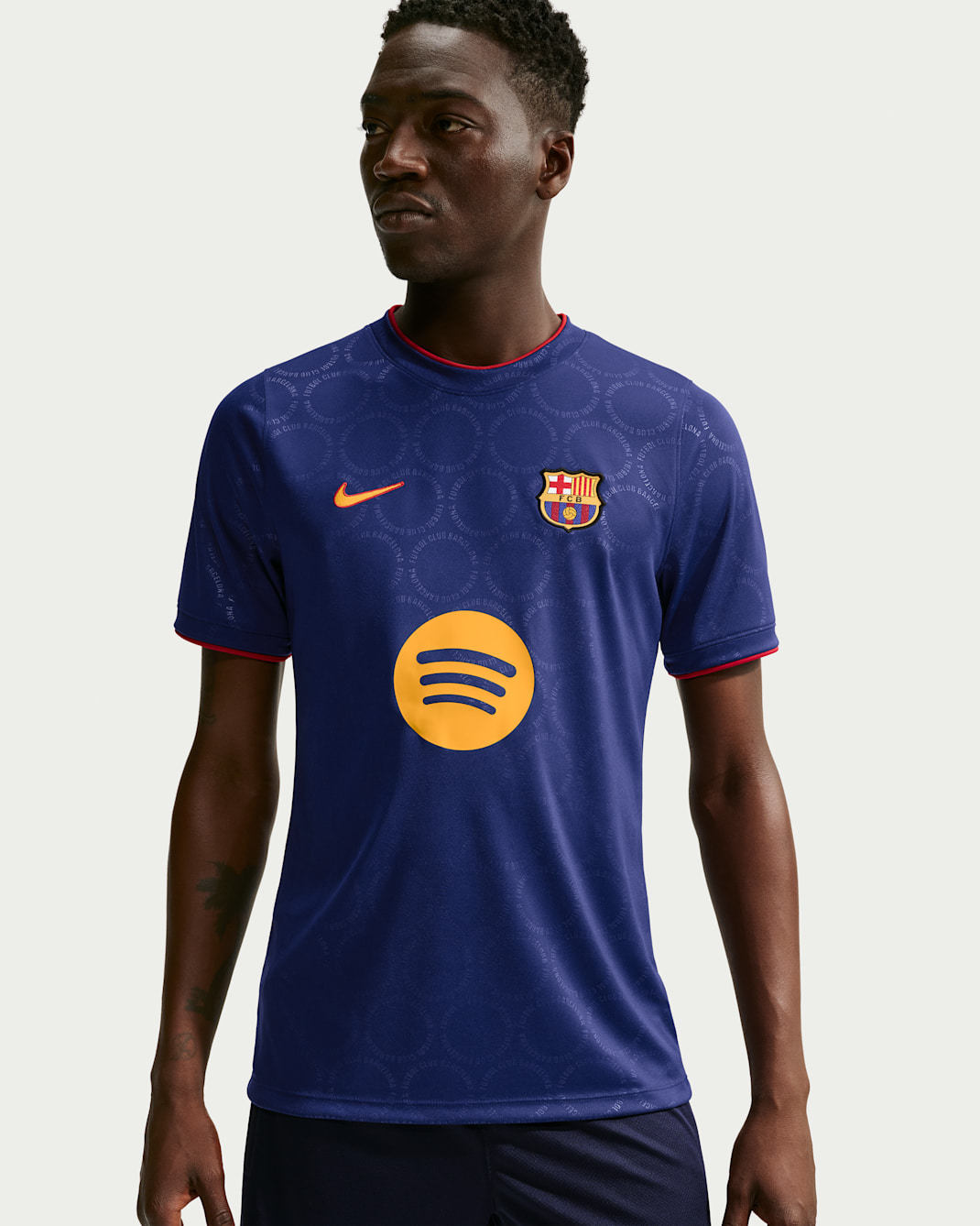 FC Barcelona Third Men's Nike Dri-FIT Soccer Pre-Match Top - Loyal Blue/Loyal Blue/Gym Red/University Gold