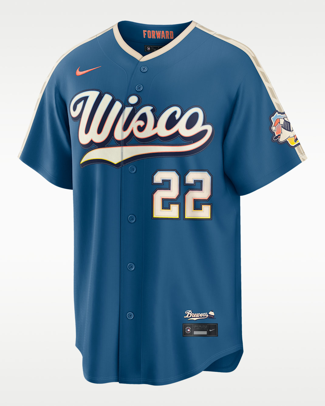 Christian Yelich Milwaukee Brewers City Connect Men's Nike MLB Stadium Jersey - Grey