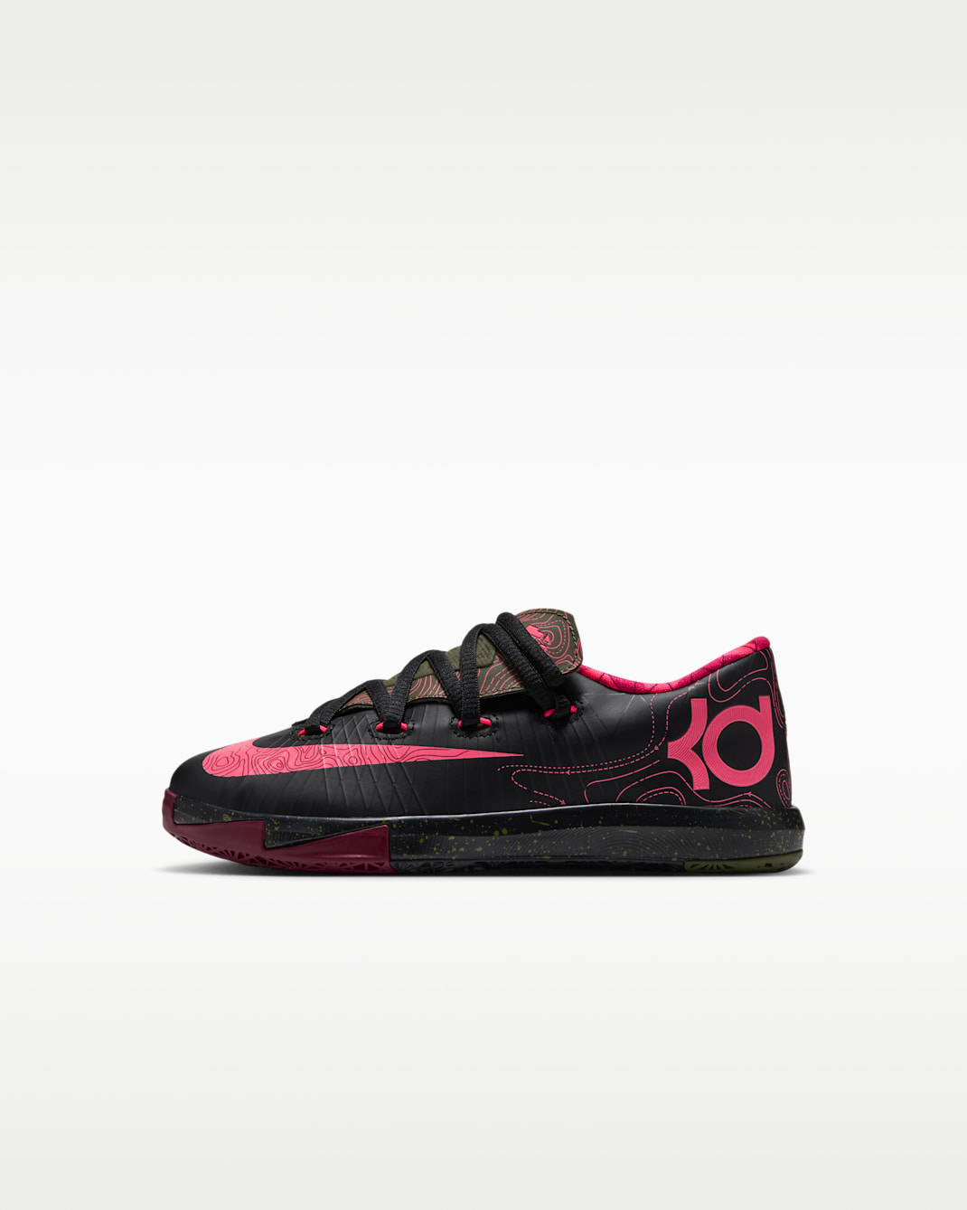 KD 6 "Meteorology" Little Kids' Shoes - Black/Medium Olive/Noble Red/Atomic Red