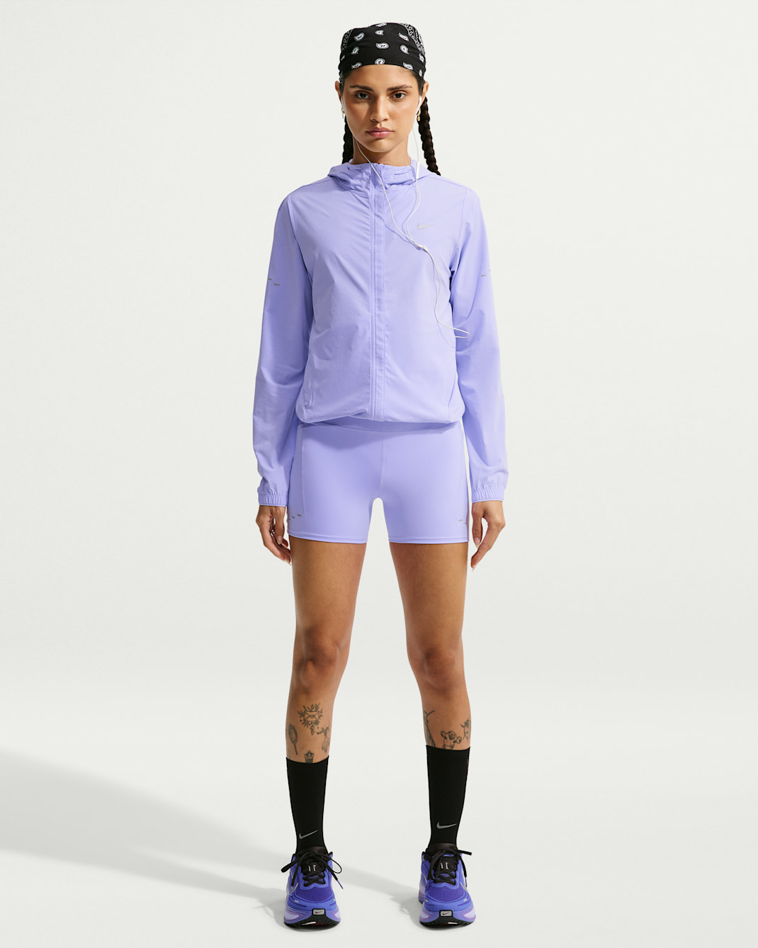 Nike Swift Women's High-Waisted 4" Tight Running Shorts with Pockets - Purple Pulse