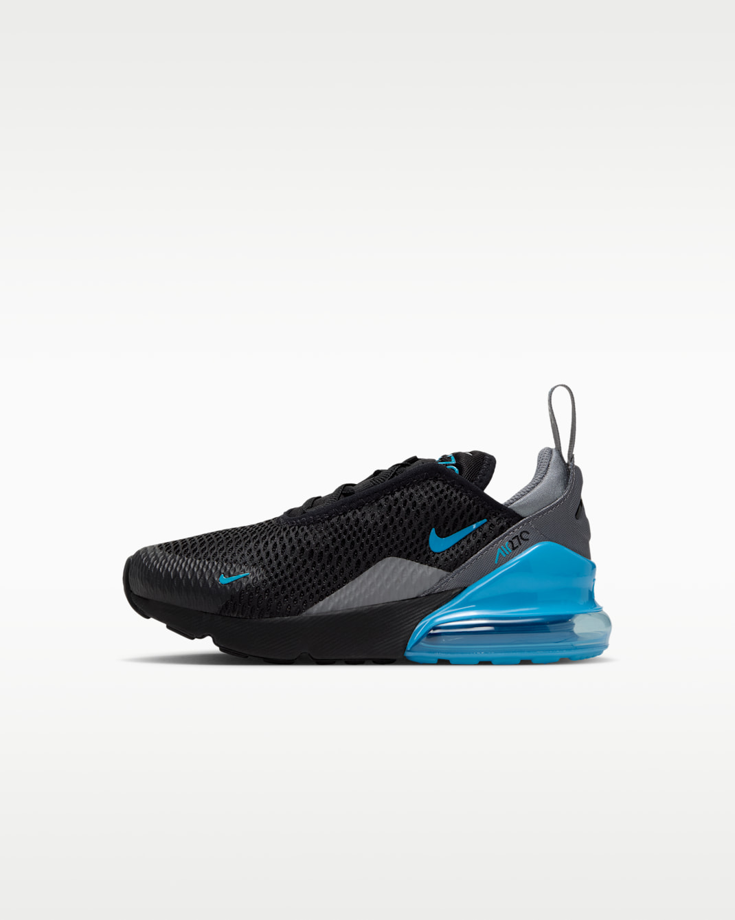 Nike Air Max 270 Little Kids' Shoes - Black/Smoke Grey/Light Current Blue